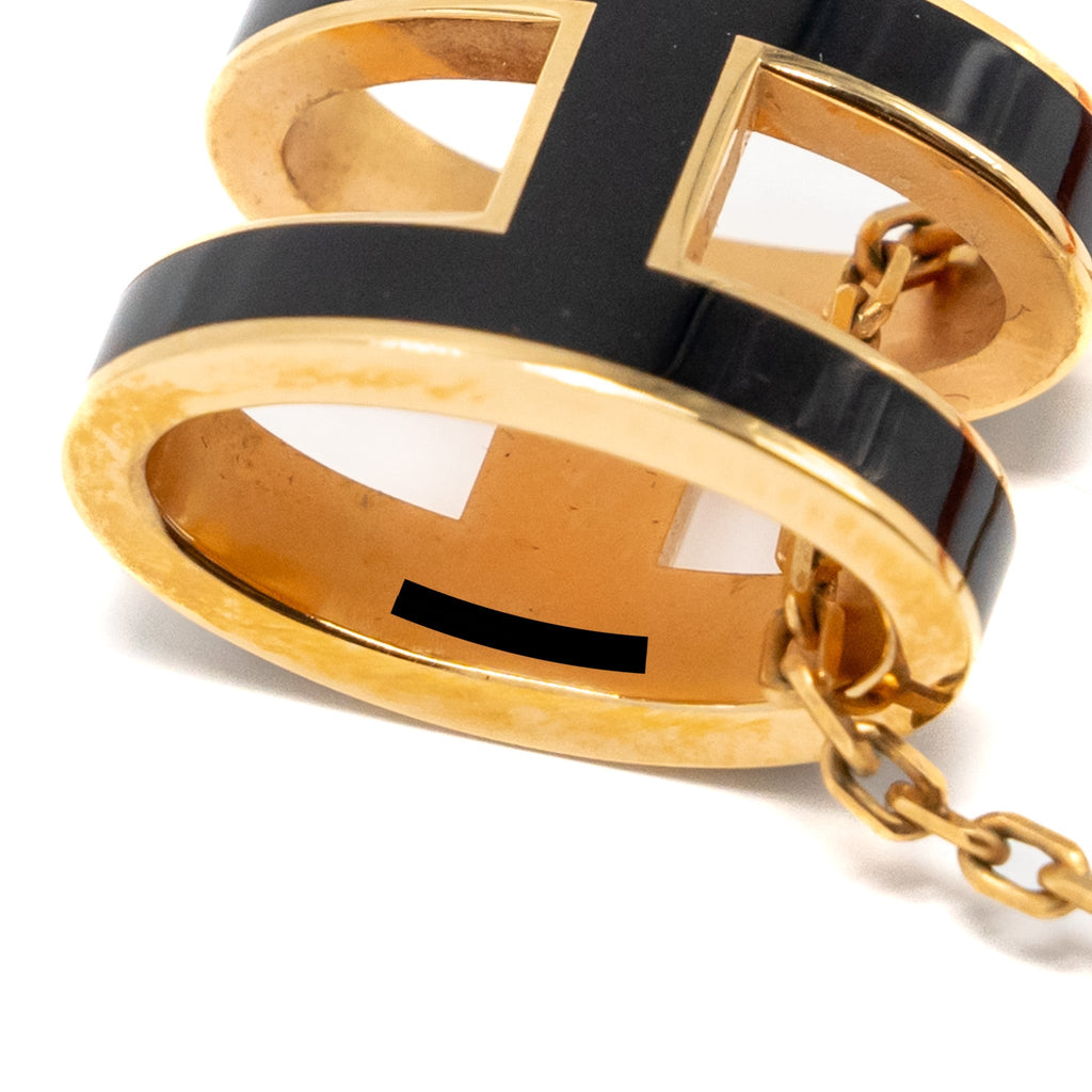 HERMES POP H PENDANT BLACK GHW