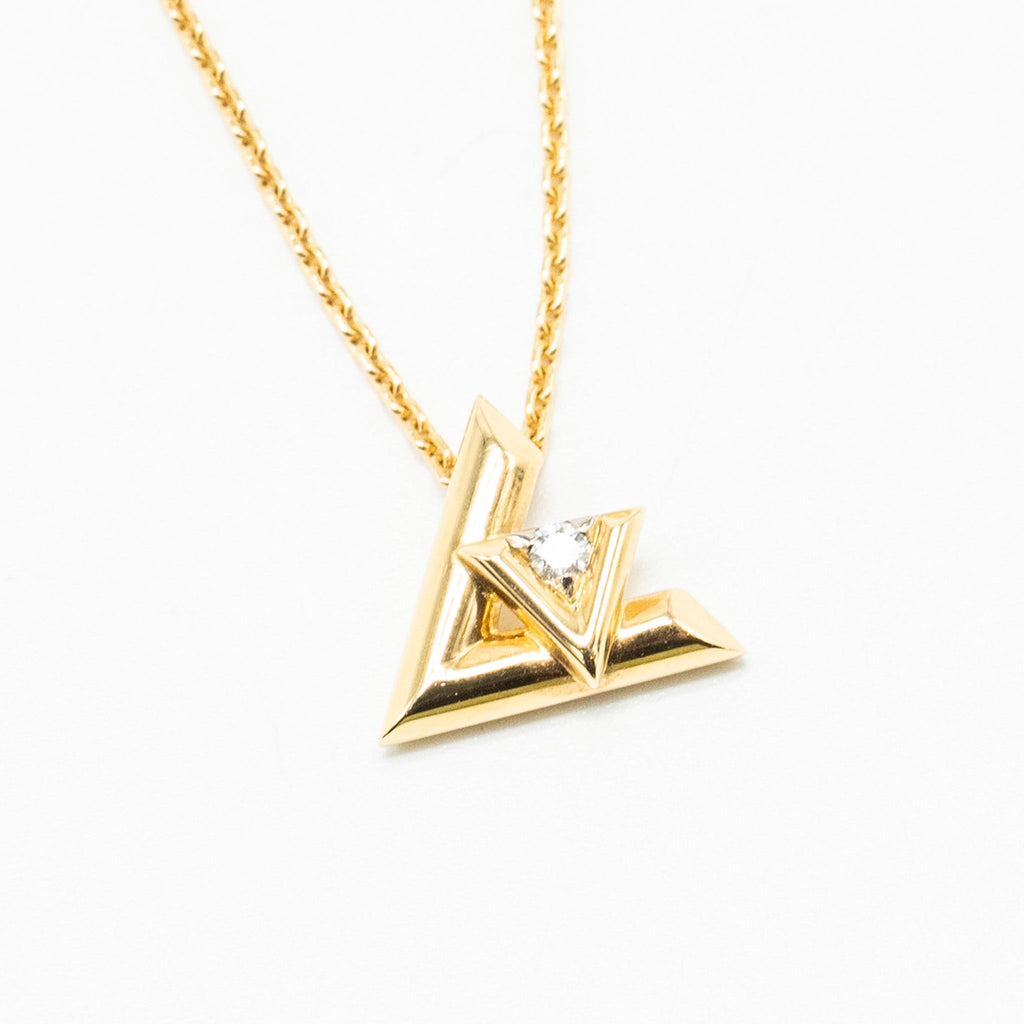 LOUIS VUITTON LV VOLT ONE SMALL PENDANT YELLOW GOLD/DIAMOND