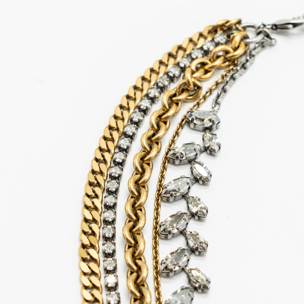 DIOR LEAF/STAR/CHAINS/PEARL NECKLACE MULTICOLOUR HARDWARE