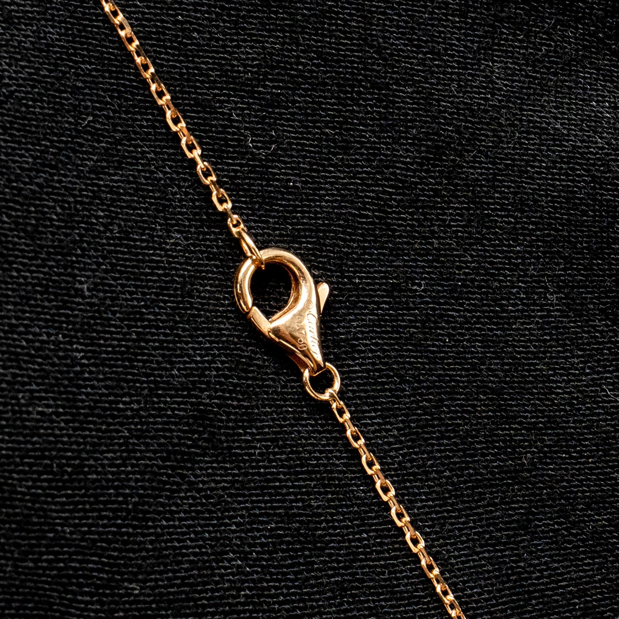 CARTIER AMULETTE DE CARTIER NECKLACE, XS MODEL, MALACHITE ROSE GOLD DIAMOND