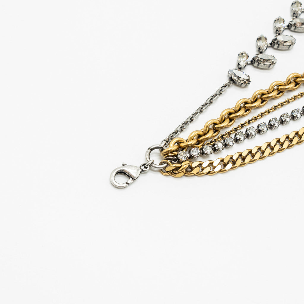 DIOR LEAF/STAR/CHAINS/PEARL NECKLACE MULTICOLOUR HARDWARE
