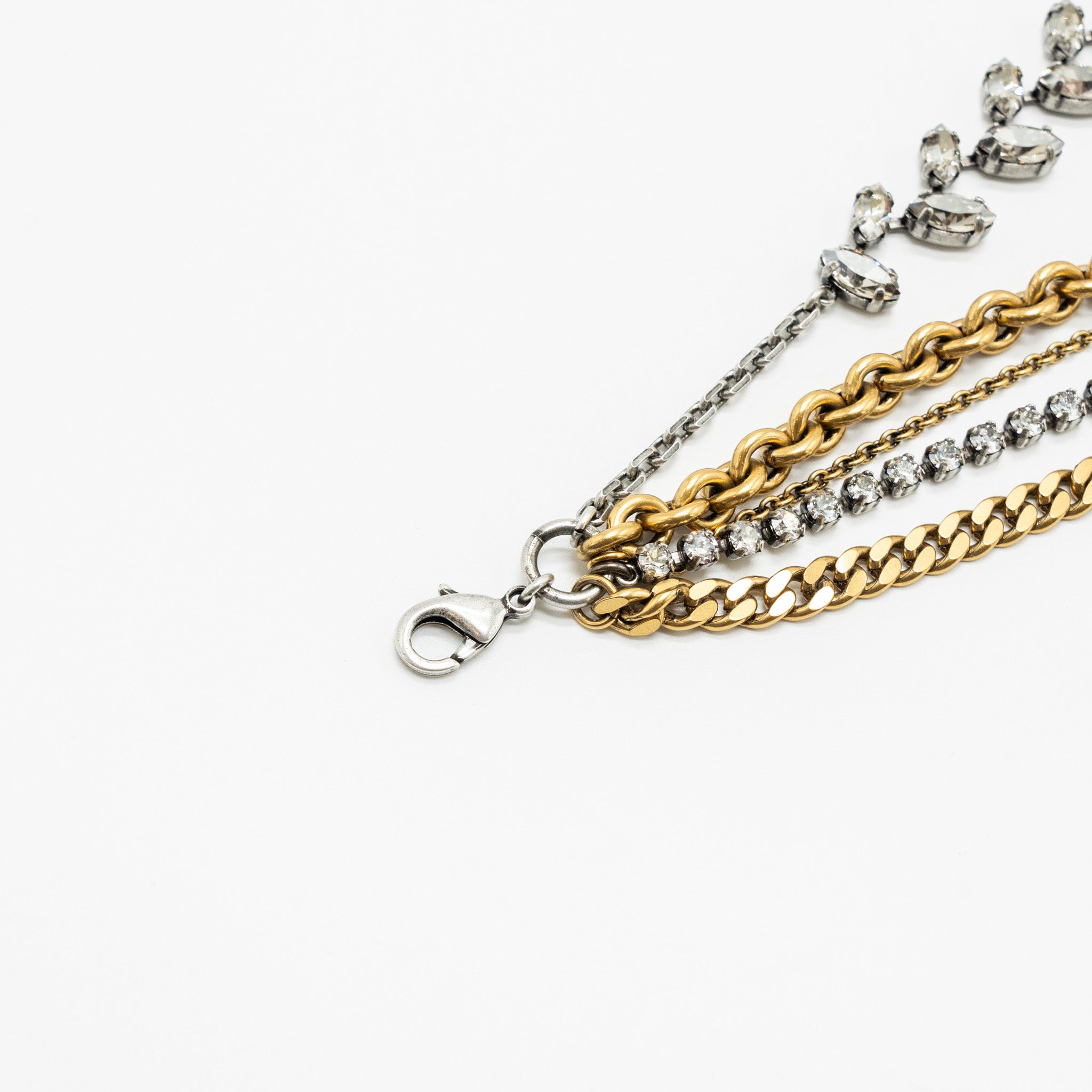 DIOR LEAF/STAR/CHAINS/PEARL NECKLACE MULTICOLOUR HARDWARE