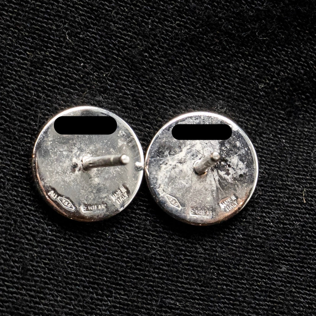 BVLGARI BVLGARI SINGLE EARRINGS 18K WHITE GOLD / ONYX (SELL IN A PAIR)