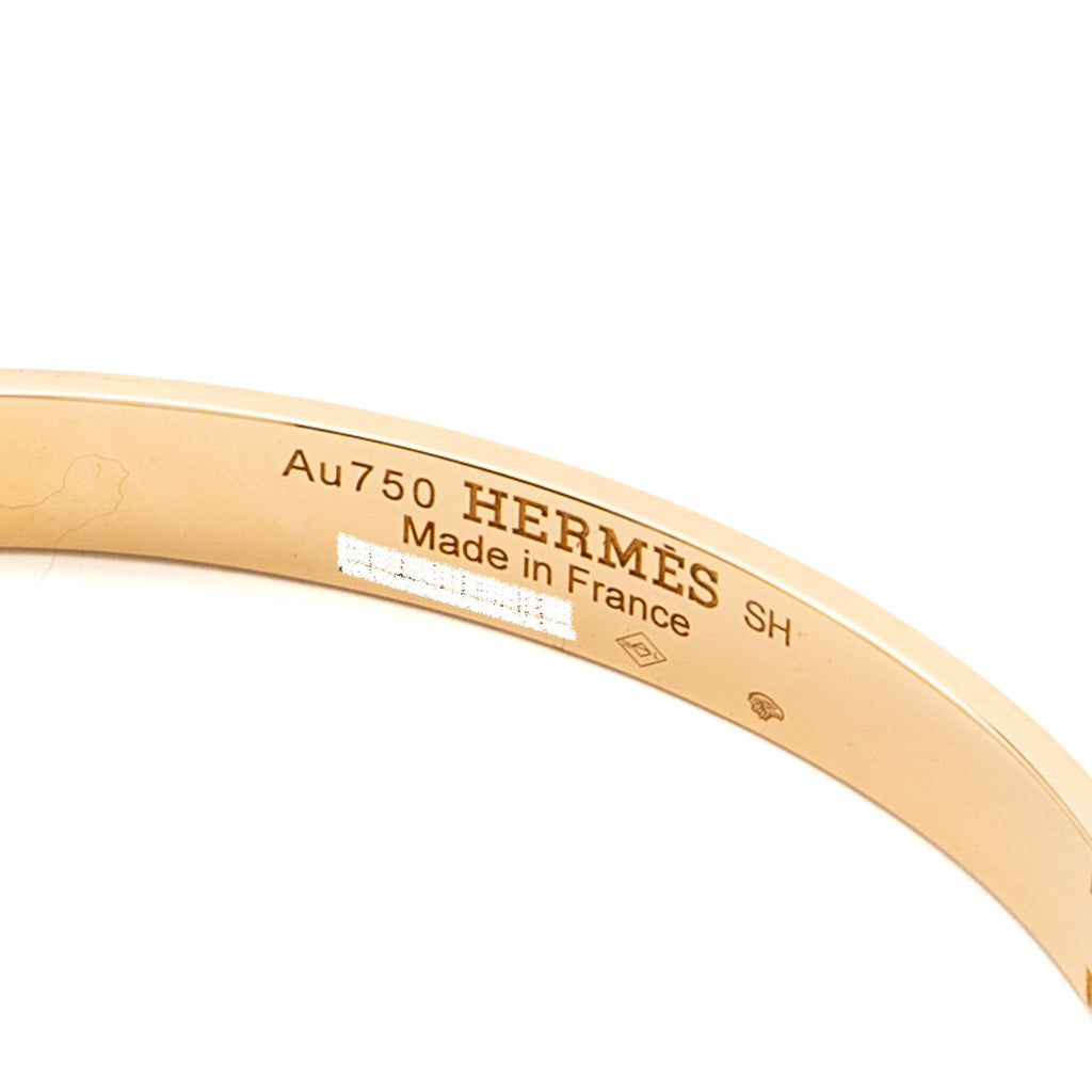 HERMES H D’ANCRE BRACELET ROSE GOLD/DIAMONDS