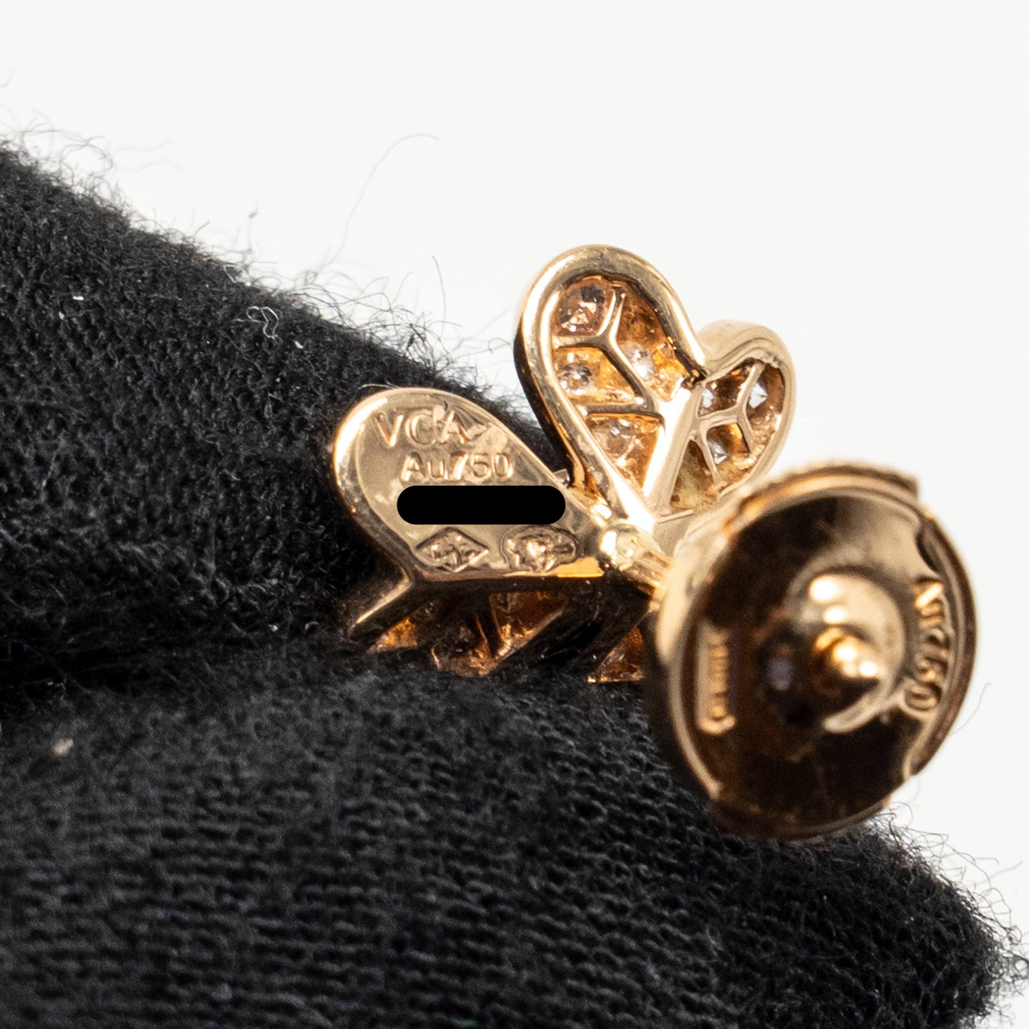 VAN CLEEF & ARPELS FRIVOLE EARRINGS ROSE GOLD/DIAMONDS