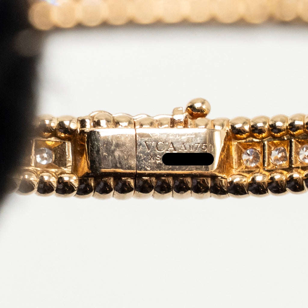 VAN CLEEF & ARPELS PERLEE DIAMONDS BRACELET, 1 ROW ROSE GOLD DIAMONDS