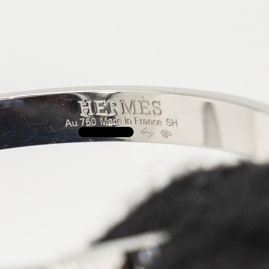 HERMES COLLIER DE CHIEN BRACELET WHITE GOLD WITH FULL DIAMONDS