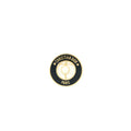 CHRISTIAN DIOR ROUND PEARL BROOCH BLACK GHW