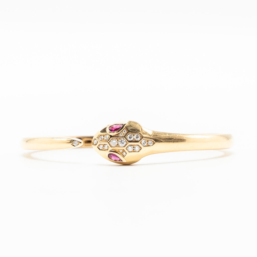 BVLGARI SERPENTI SEDUTTORI BRACELET ROSE GOLD, DIAMONDS / RUBELLITE