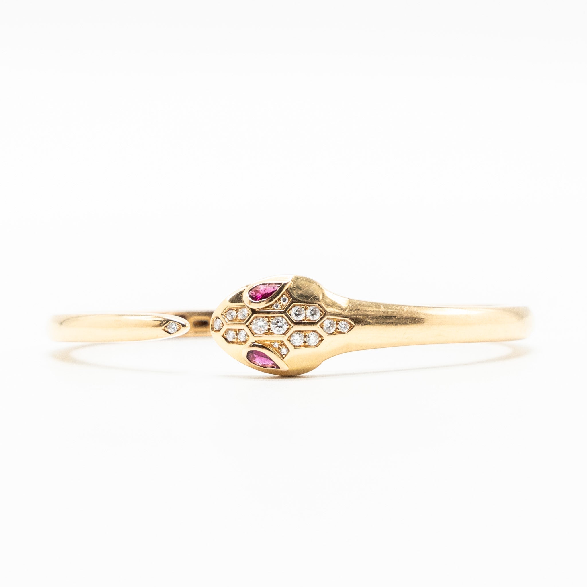 BVLGARI SERPENTI SEDUTTORI BRACELET ROSE GOLD, DIAMONDS / RUBELLITE