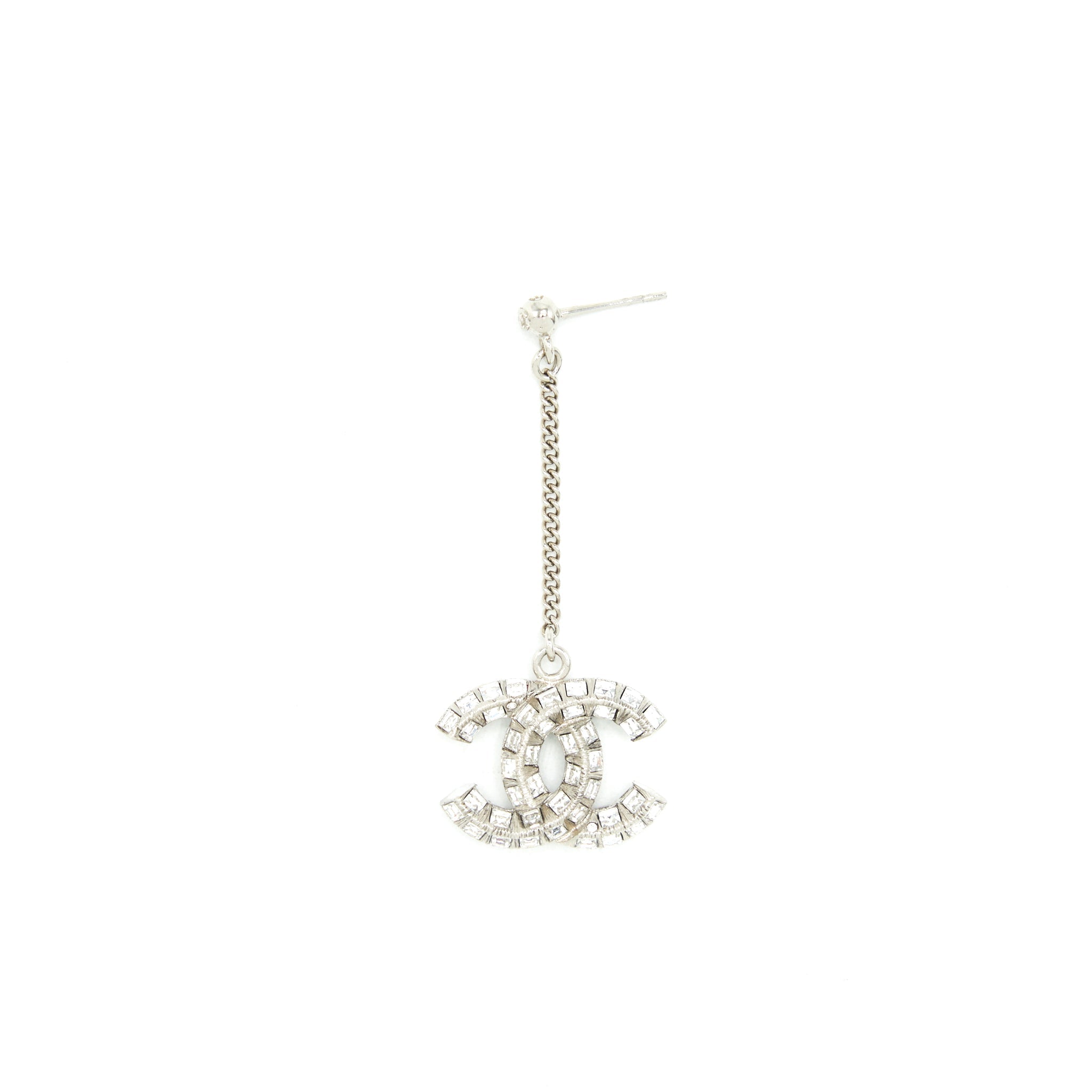 CHANEL CRYSTAL DROP EARRINGS SHW