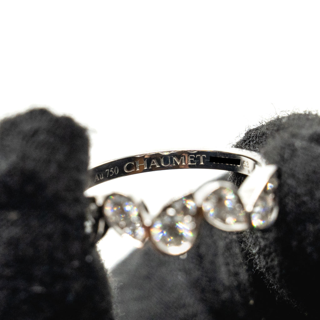 CHAUMET JOSEPHINE RONDE D’AIGRETTES RING WHITE GOLD WITH DIAMONDS