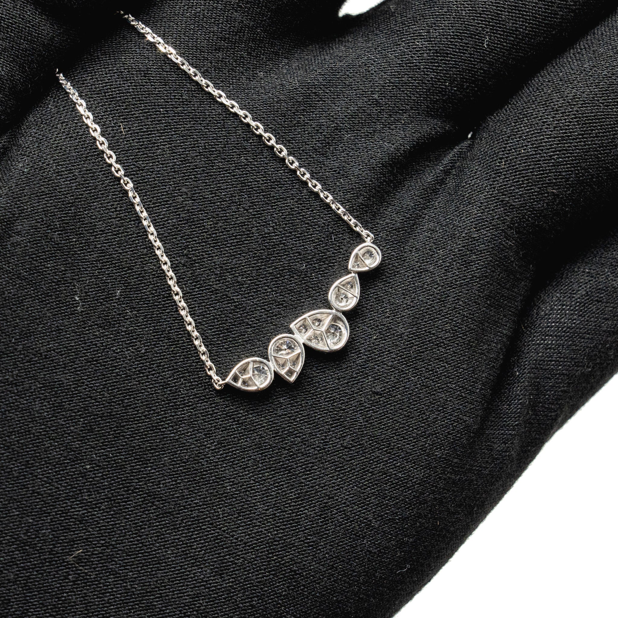 CHAUMET JOSEPHINE RONDE D’AIGRETTES NECKLACE WHITE GOLD WITH DIAMONDS