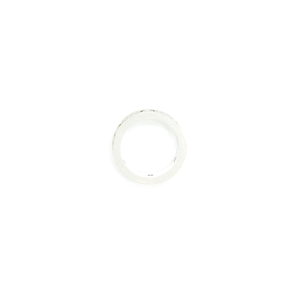 CARTIER LOVE RING RHODIUM WHITE GOLD FULL DIAMONDS