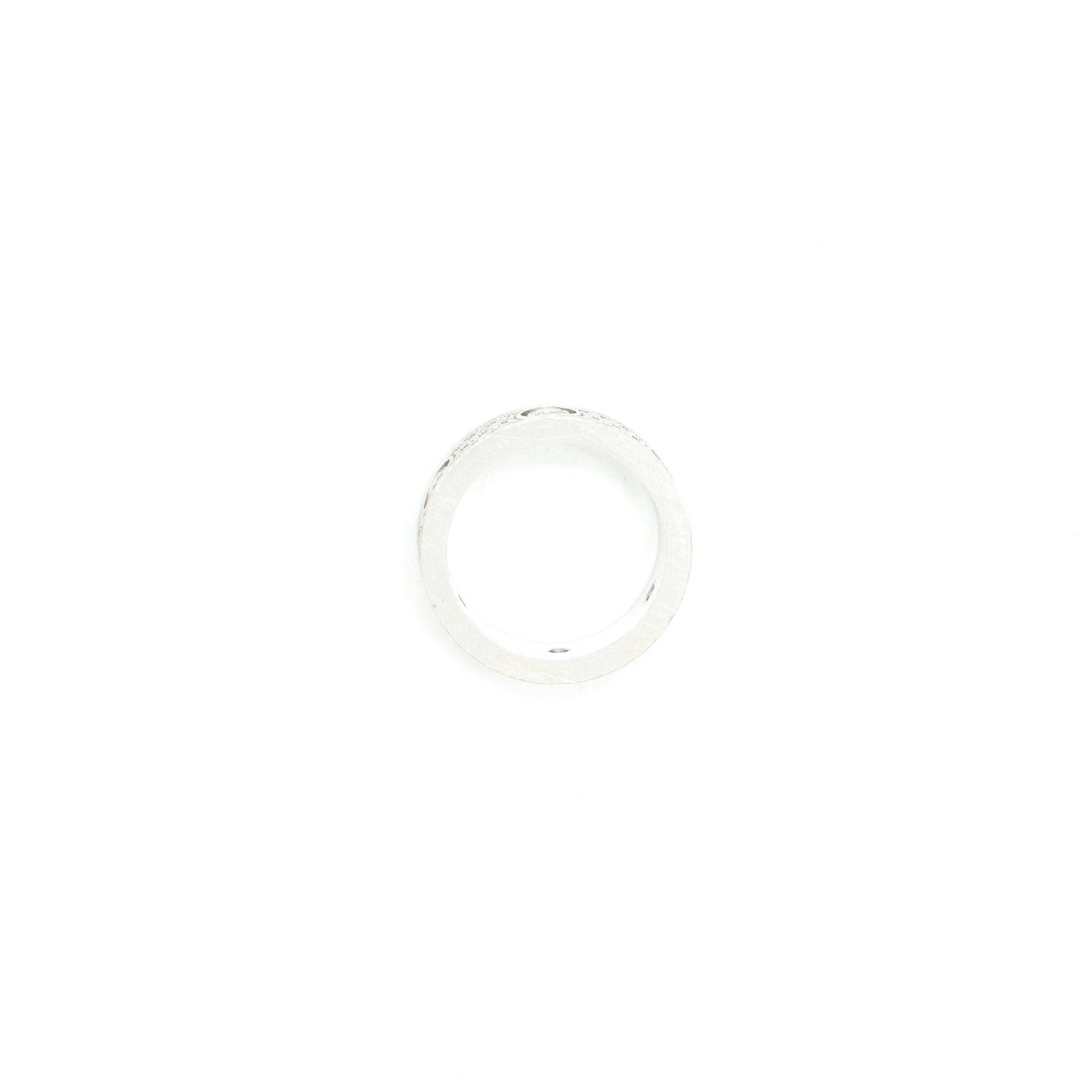 CARTIER LOVE RING RHODIUM WHITE GOLD FULL DIAMONDS
