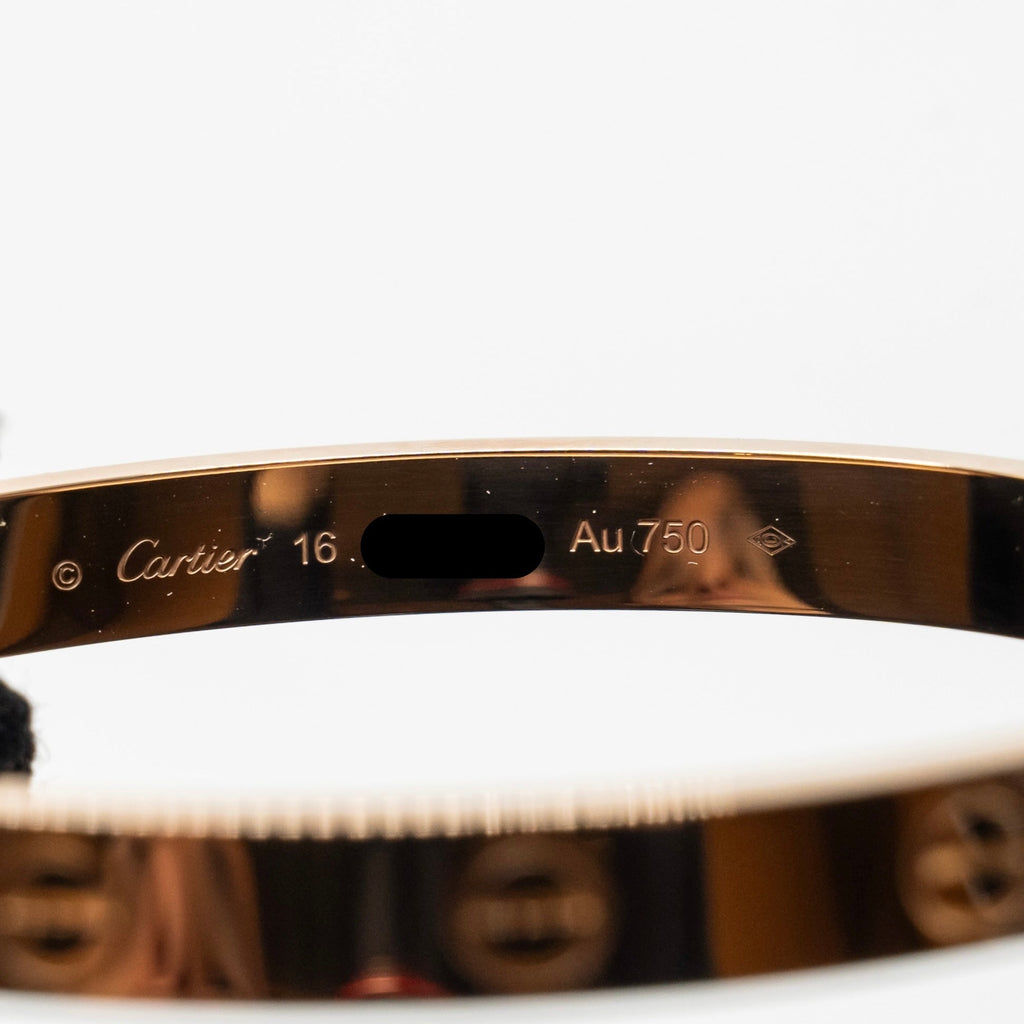 CARTIER LOVE BRACELET, SINGLE-SCREW CLOSURE, CLASSIC MODEL ROSE GOLD