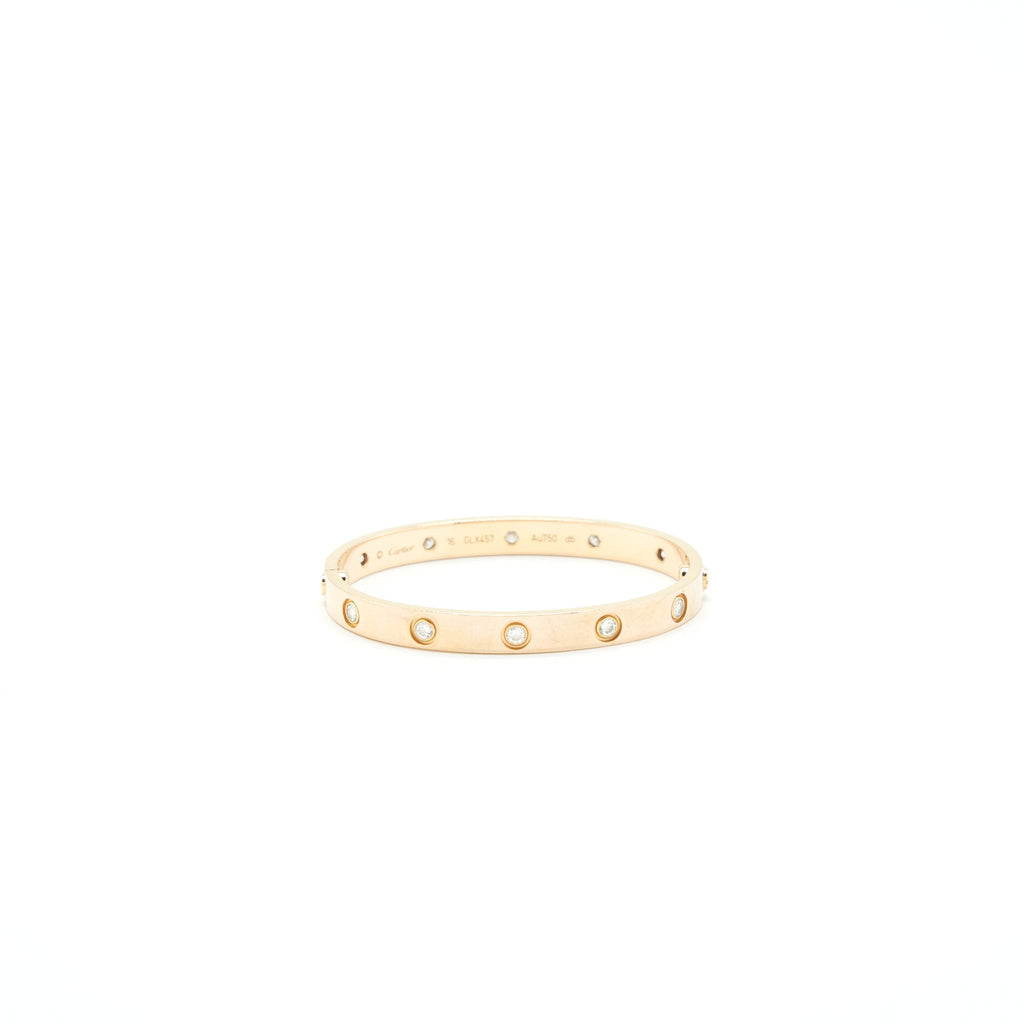 CARTIER LOVE BRACELET ROSE GOLD WITH DIAMONDS