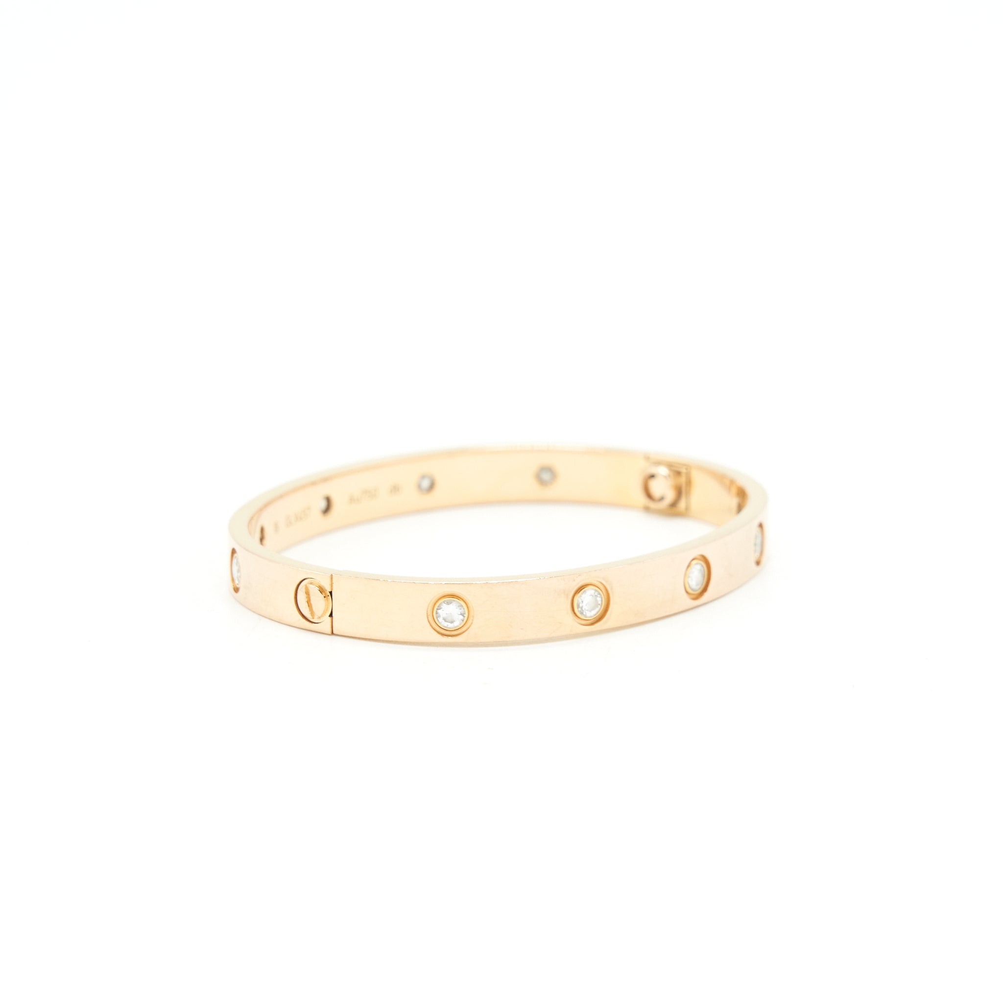 CARTIER LOVE BRACELET ROSE GOLD WITH DIAMONDS