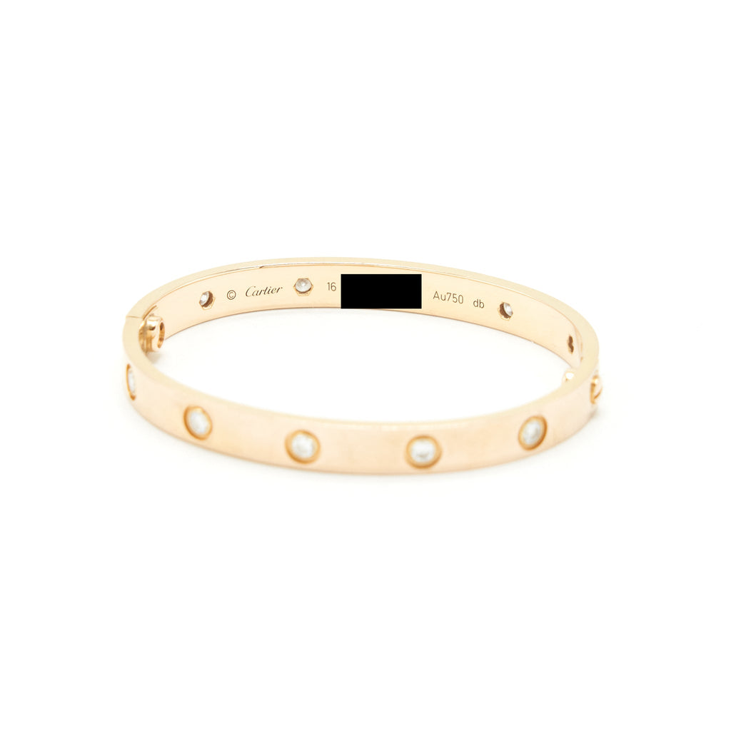 CARTIER LOVE BRACELET ROSE GOLD WITH DIAMONDS