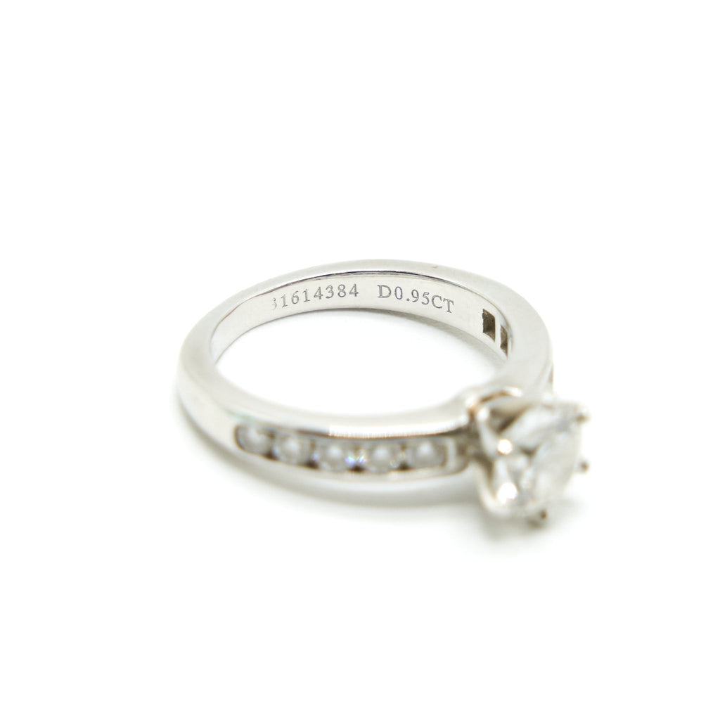 TIFFANY DIAMOND RING 0.95CT D COLOR VVS2