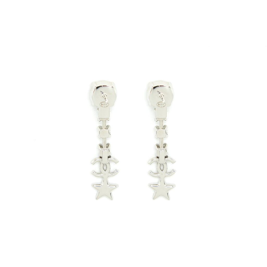 CHANEL CC LOGO STAR DROP EARRINGS