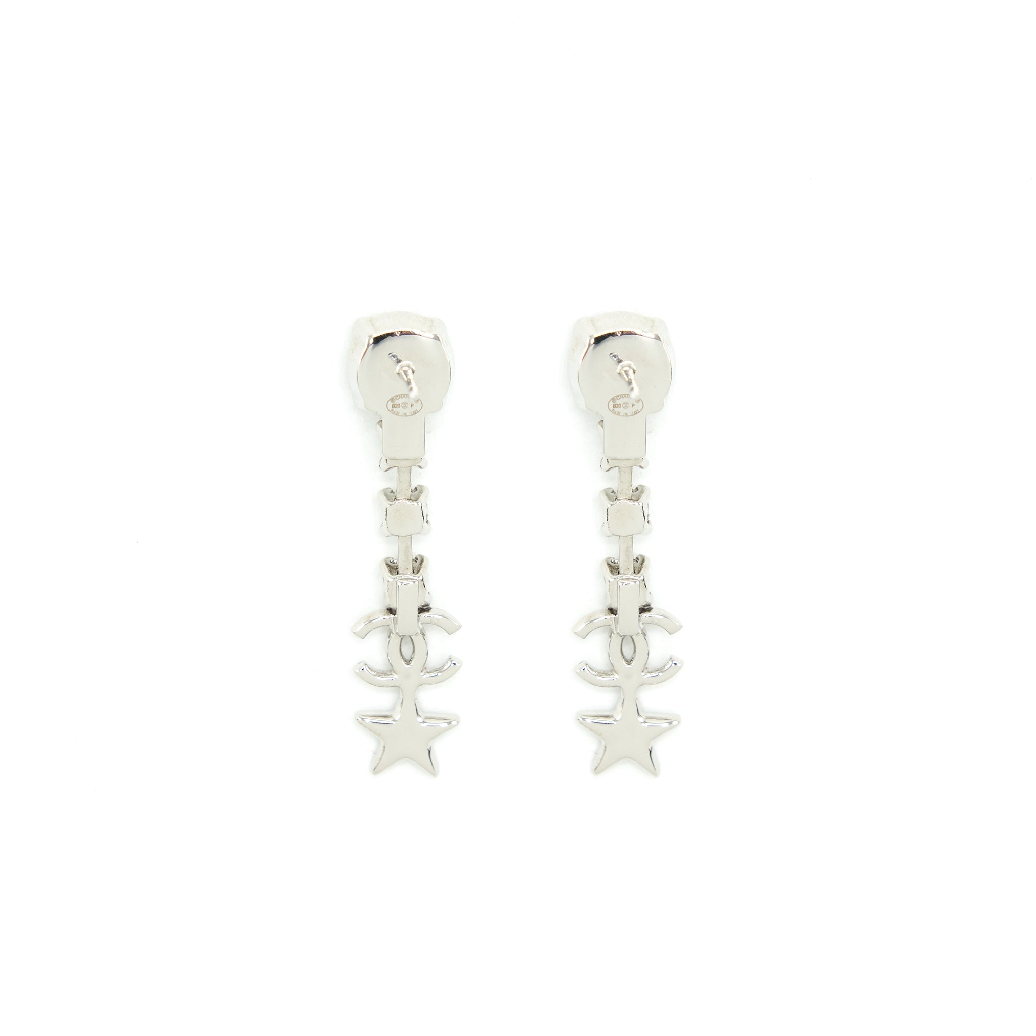 CHANEL CC LOGO STAR DROP EARRINGS