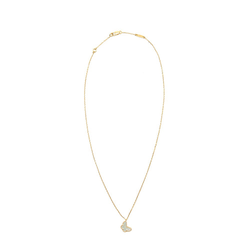 VAN CLEEF ARPELS SWEET ALHAMBRA BUTTERFLY PEDANT MOTHER OF PEARL