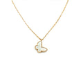 VAN CLEEF ARPELS SWEET ALHAMBRA BUTTERFLY PEDANT MOTHER OF PEARL
