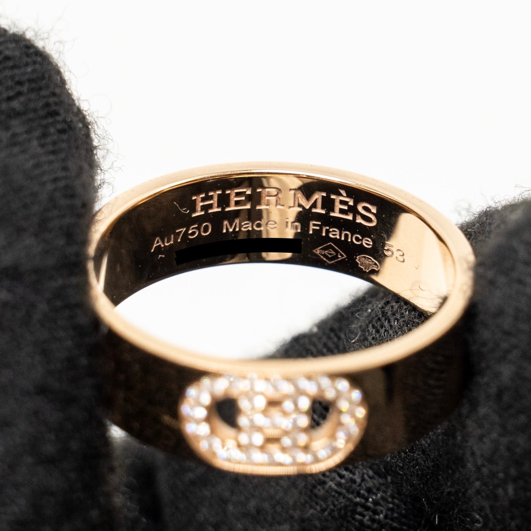 HERMES H D’ANCRE RING ROSE GOLD