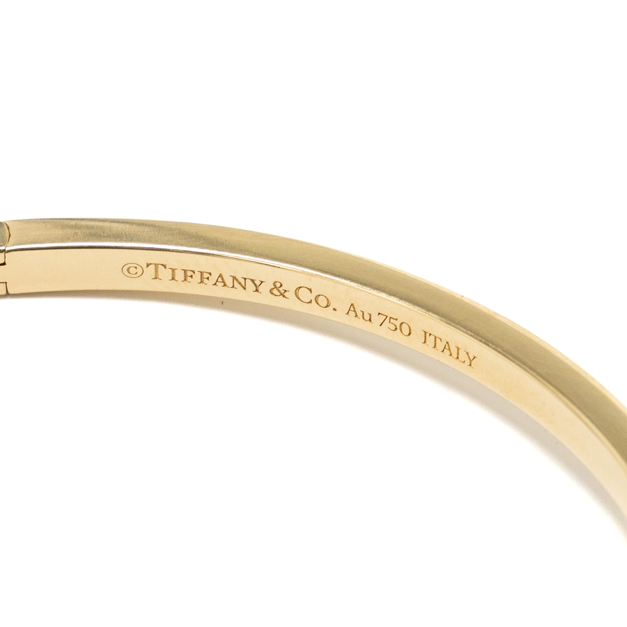 TIFFANY T1 NARROW HINGED BANGLE 18K GOLD