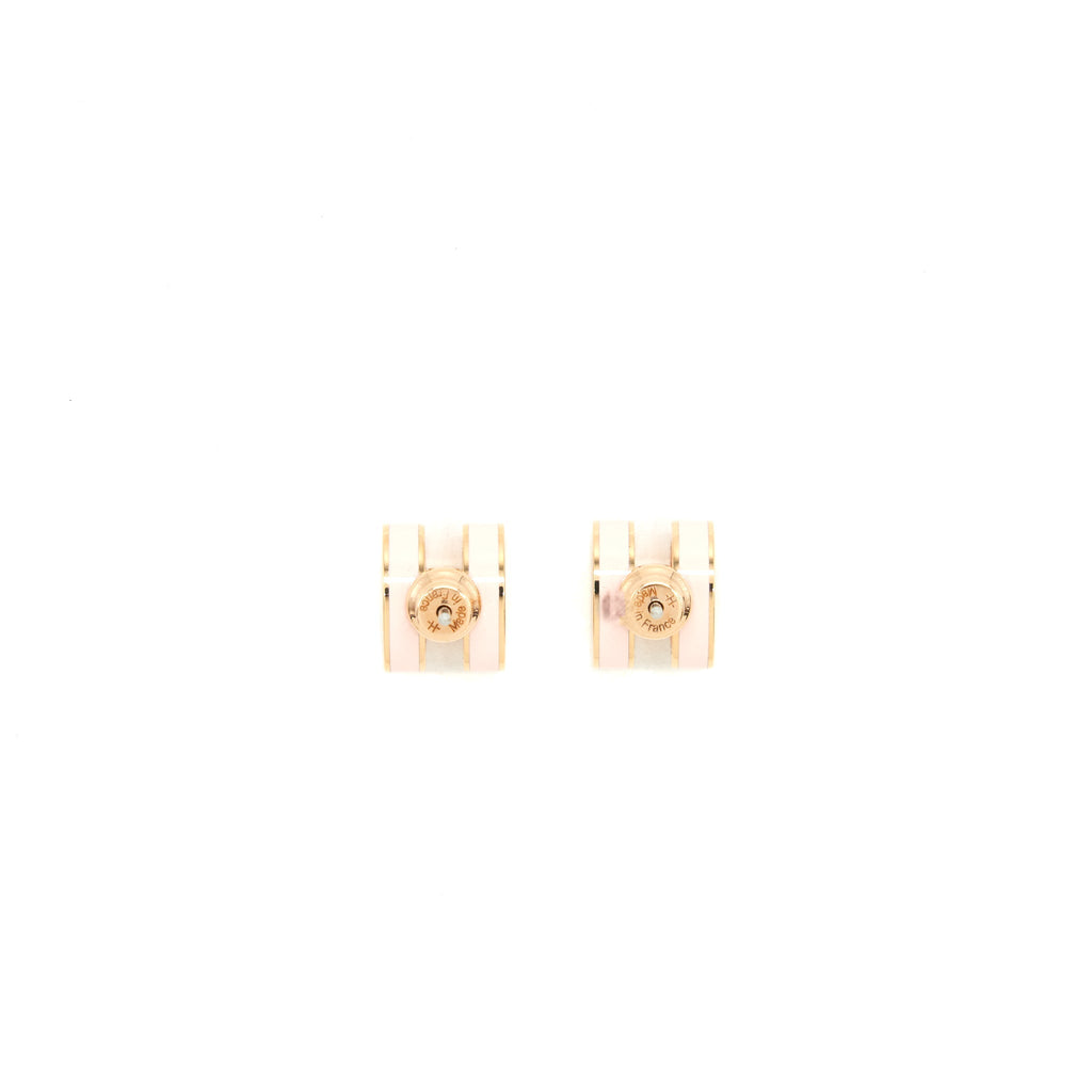 HERMES POP H EARRINGS ROSE DRAGEE RGHW