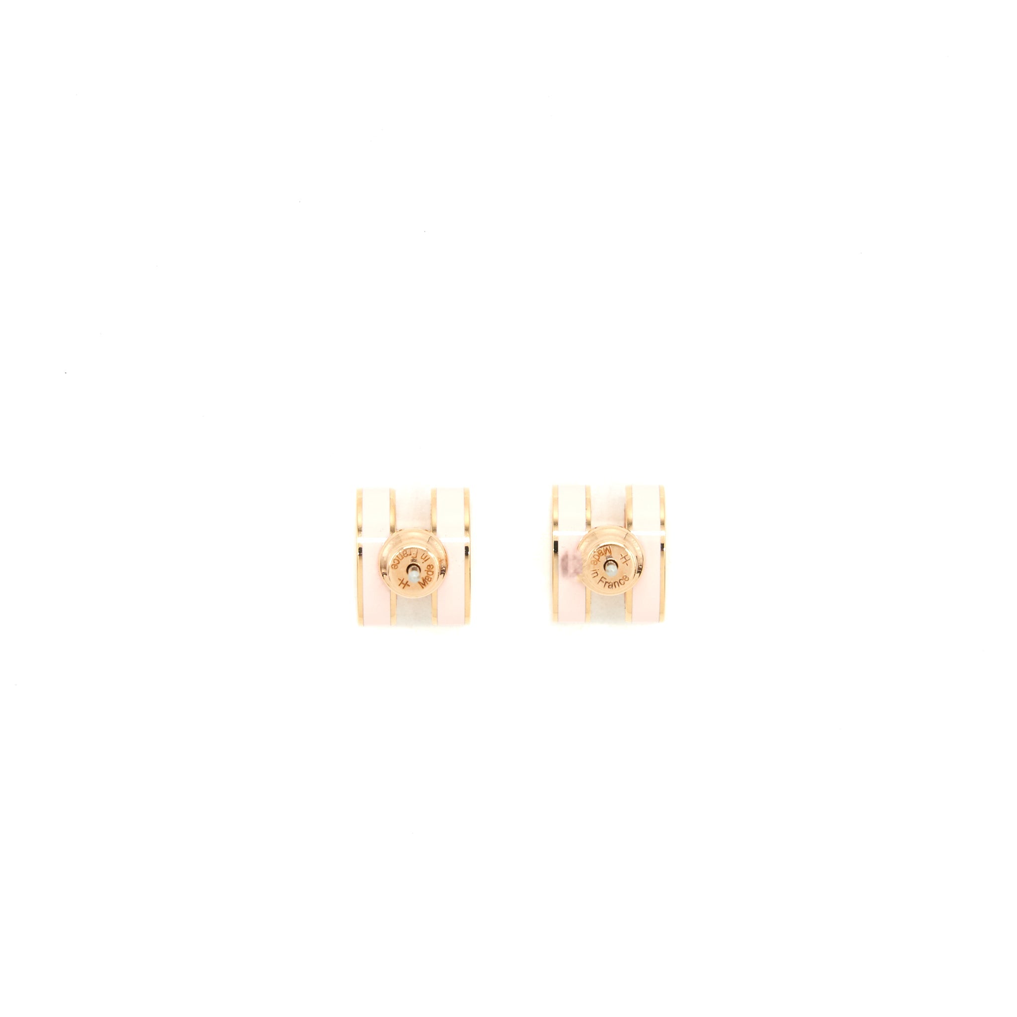HERMES POP H EARRINGS ROSE DRAGEE RGHW
