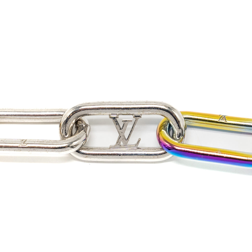 LOUIS VUITTON BRASSERIE SIGNATURE CHAIN METAL BRACELET GOLD/SILVER RAINBOW TONE