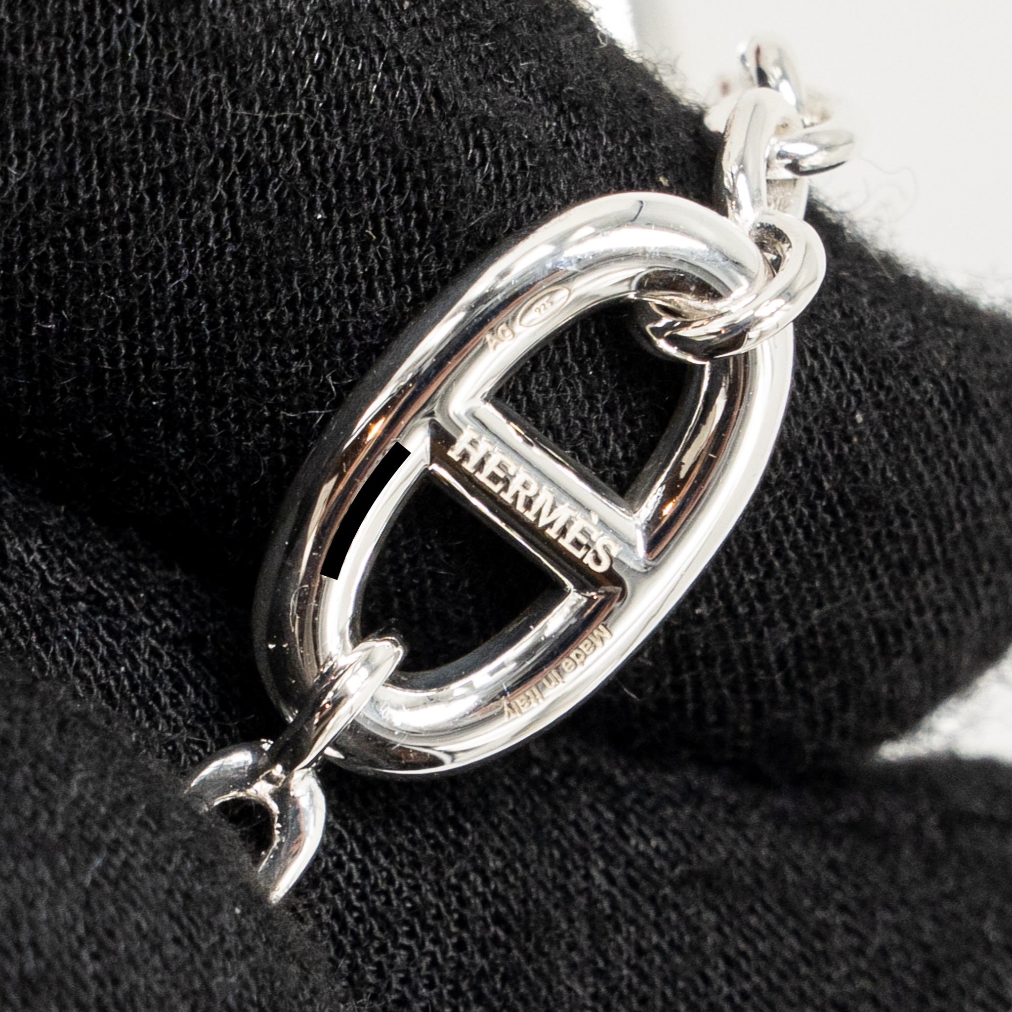 HERMES 120CM FARANDOLE LONG NECKLACE STERLING SILVER