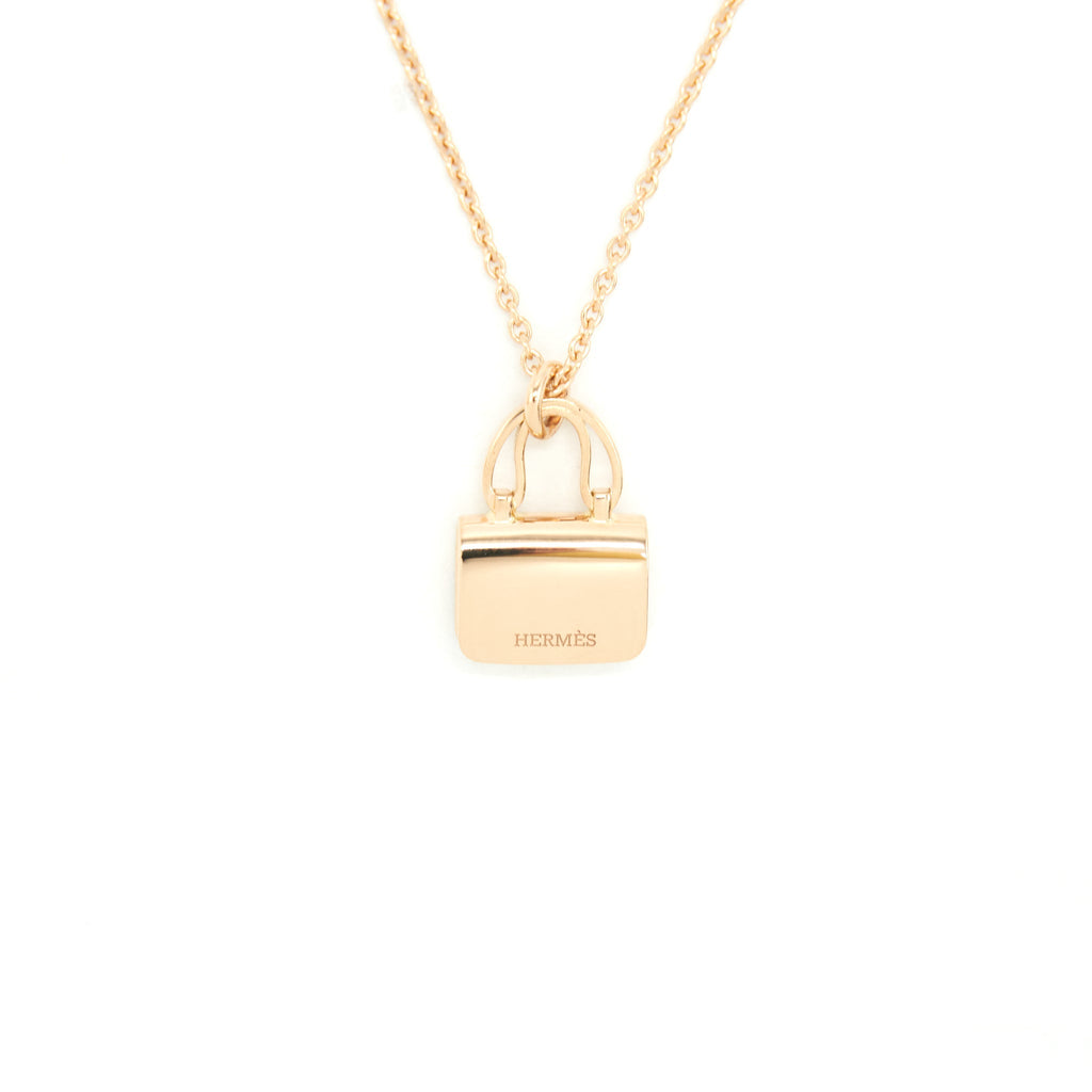 HERMES AMULETTE CONSTANCE PENDANT ROSE GOLD