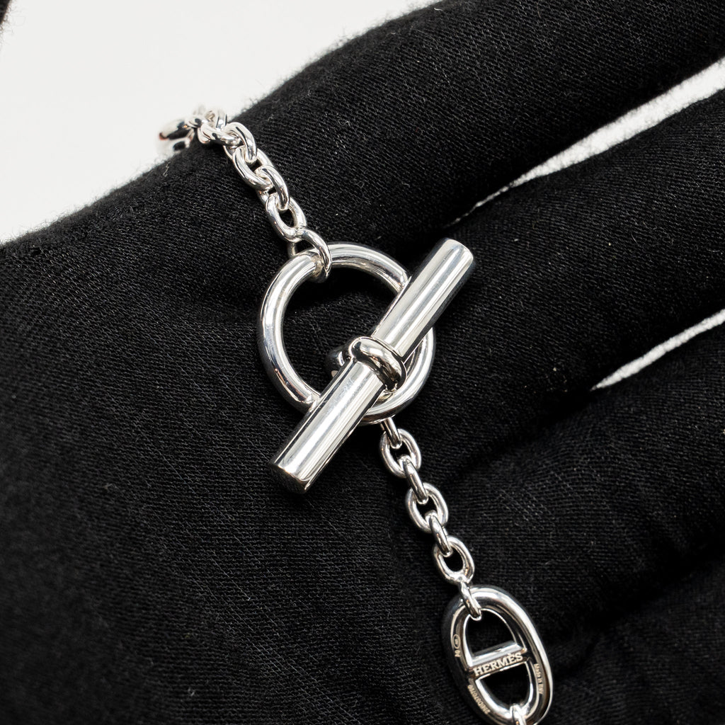 HERMES 120CM FARANDOLE LONG NECKLACE STERLING SILVER