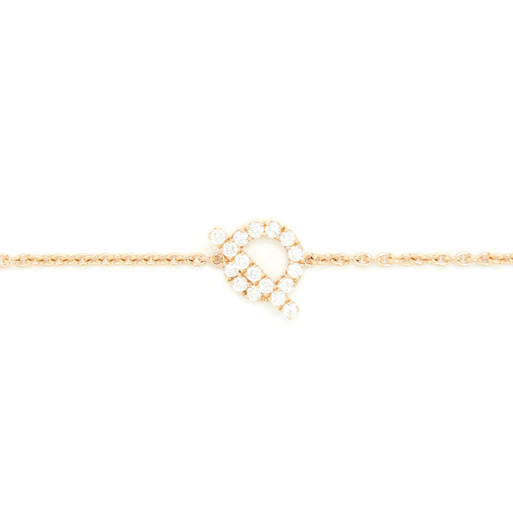 HERMES FINESSE BRACELET ROSE GOLD DIAMONDS
