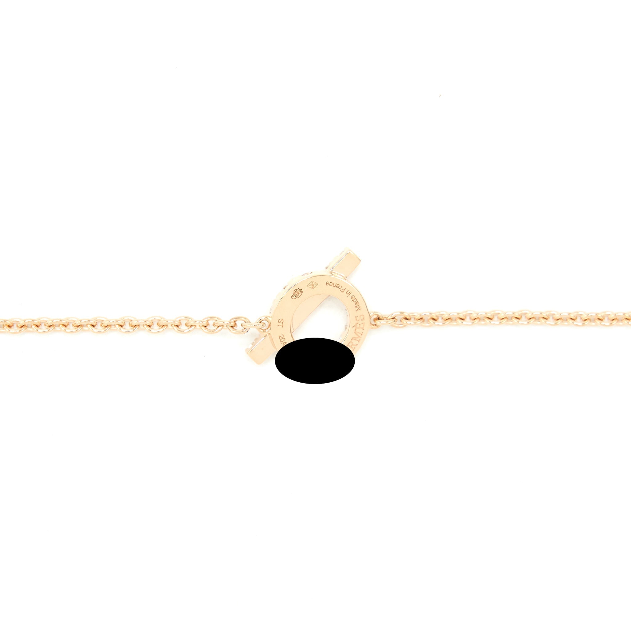 HERMES FINESSE BRACELET ROSE GOLD DIAMONDS