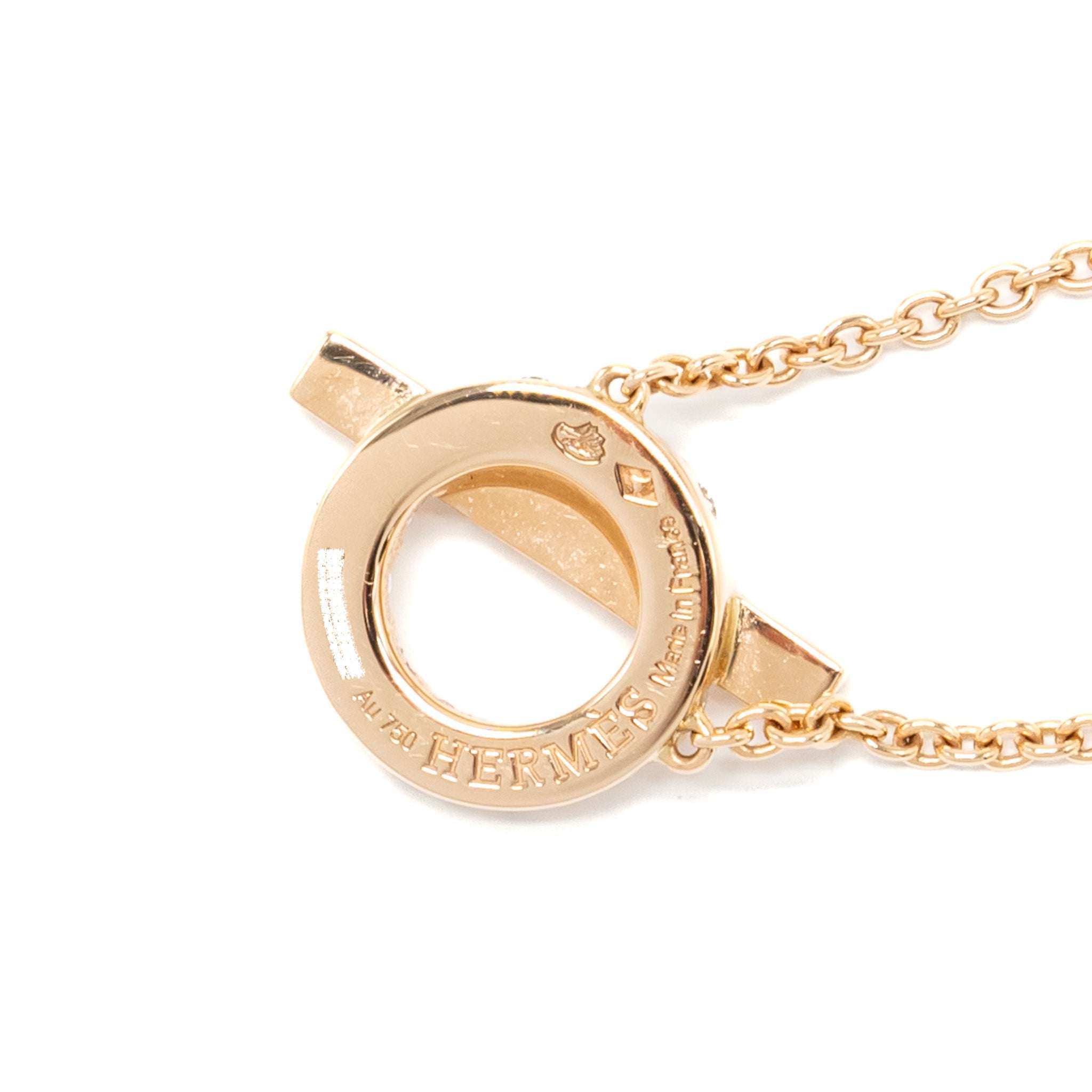 HERMES FINESSE NECKLACE ROSE GOLD DIAMONDS