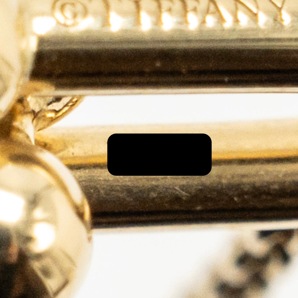 TIFFANY HARDWARE SMALL DOUBLE LINK PENDANT YELLOW GOLD