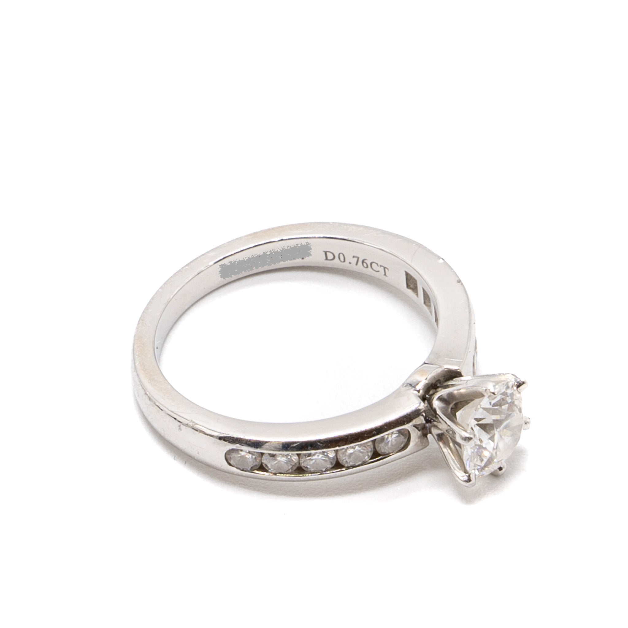 TIFFANY DIAMOND RING 0.76CT E COLOR VVS2