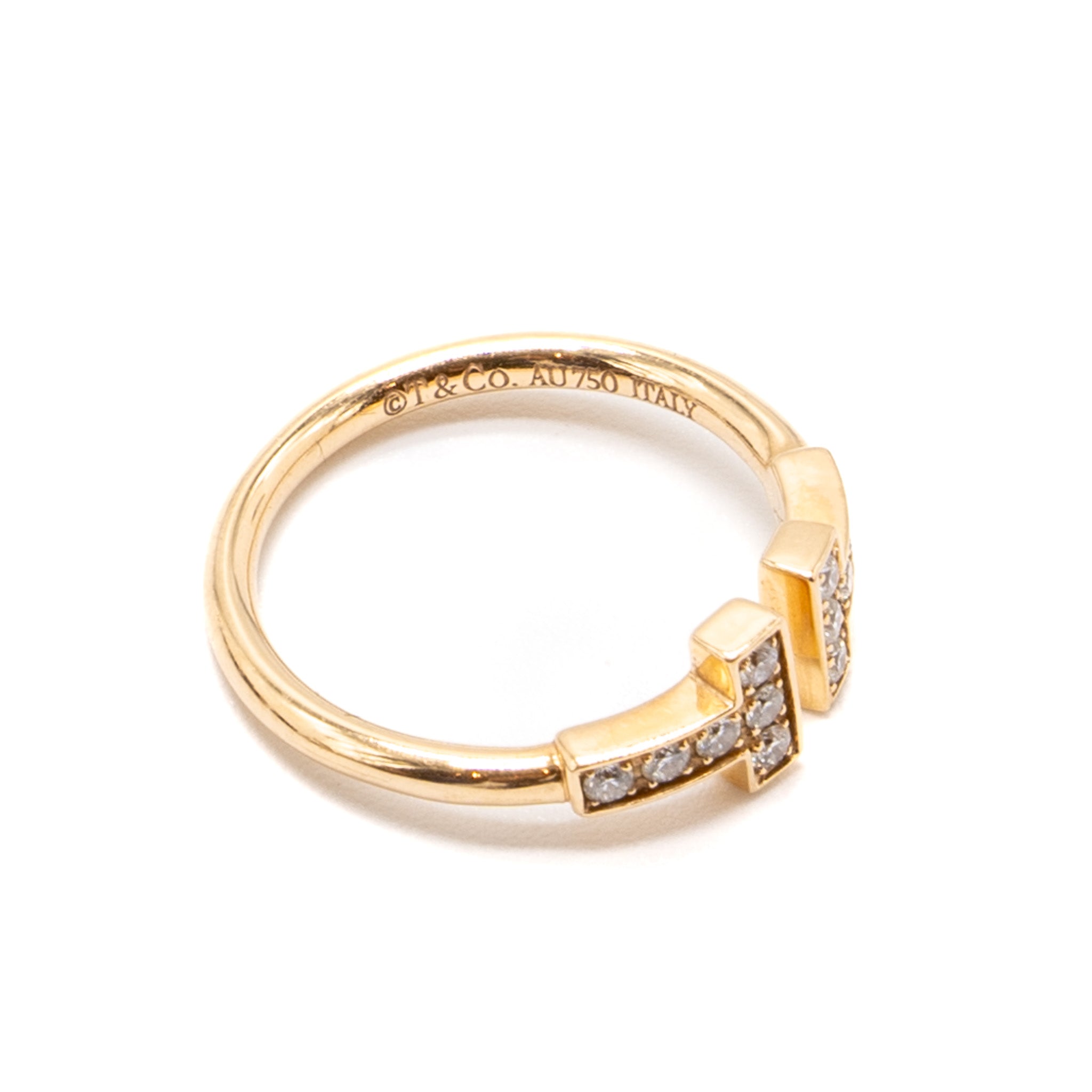 TIFFANY T DIAMONDS WIRE RING IN 18K GOLD