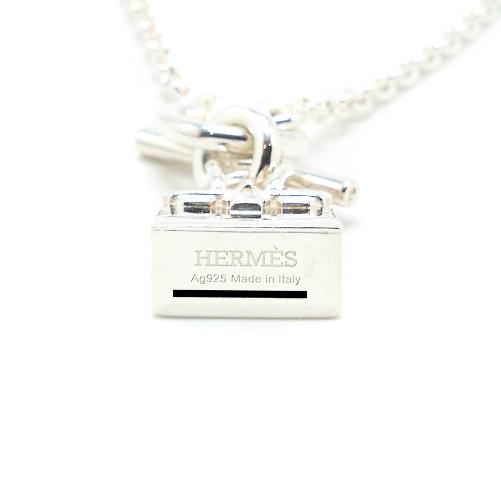 HERMES AMULETTE PENDENT BIRKIN NECKLANCE STERLING SILVER