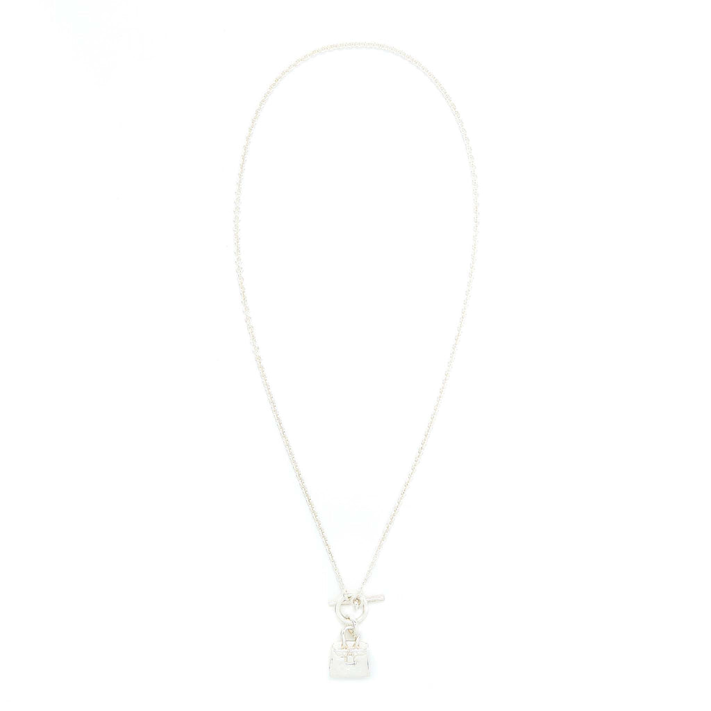 HERMES AMULETTE PENDENT BIRKIN NECKLANCE STERLING SILVER