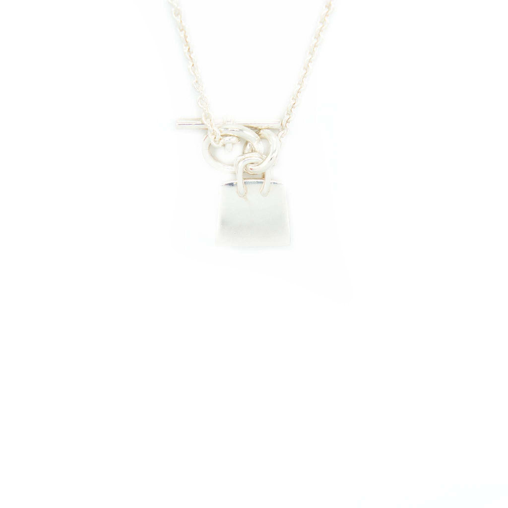 HERMES AMULETTE PENDENT BIRKIN NECKLANCE STERLING SILVER