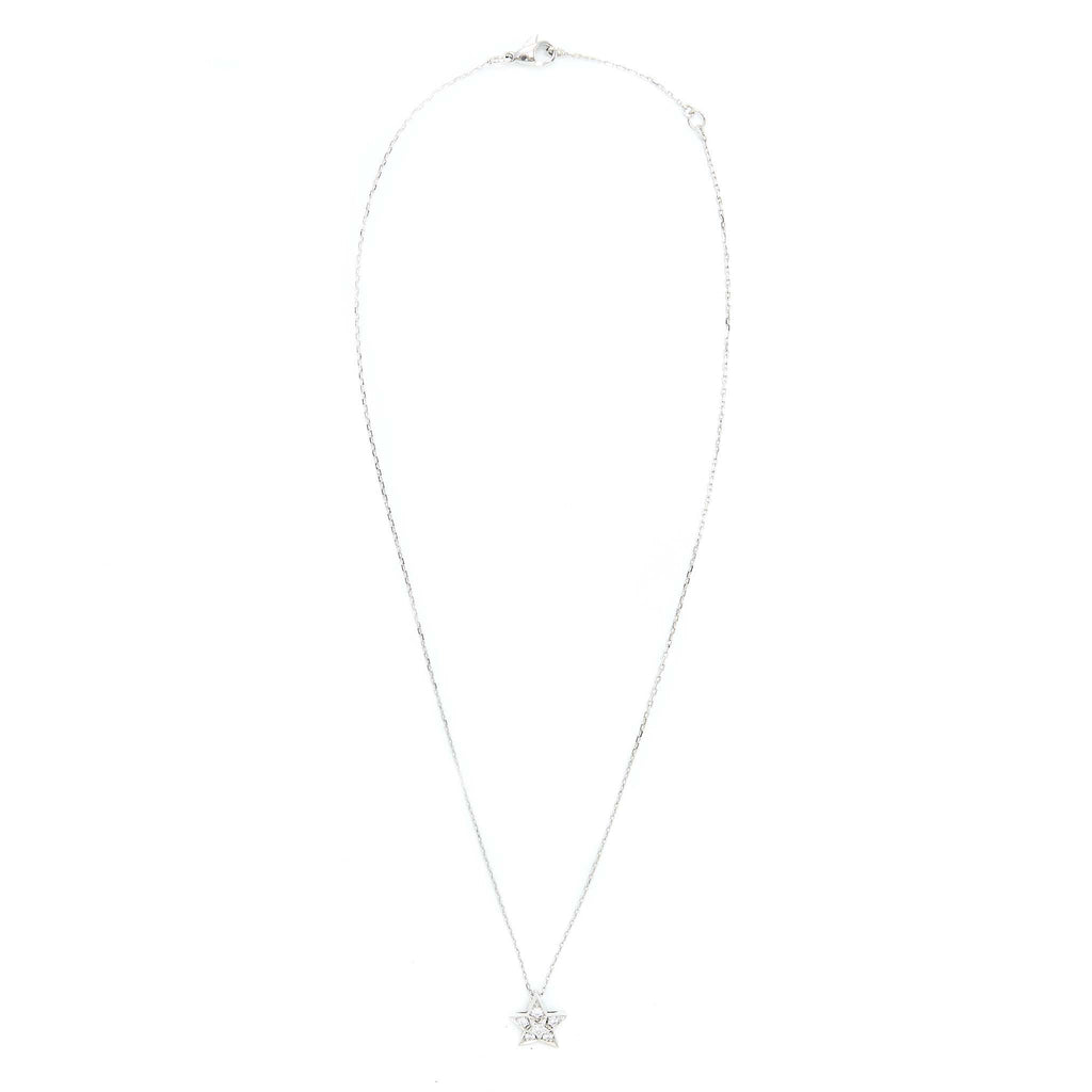 CHANEL SMALL VERSION COMETE GEODE NECKLACE WHITE GOLD DIAMONDS
