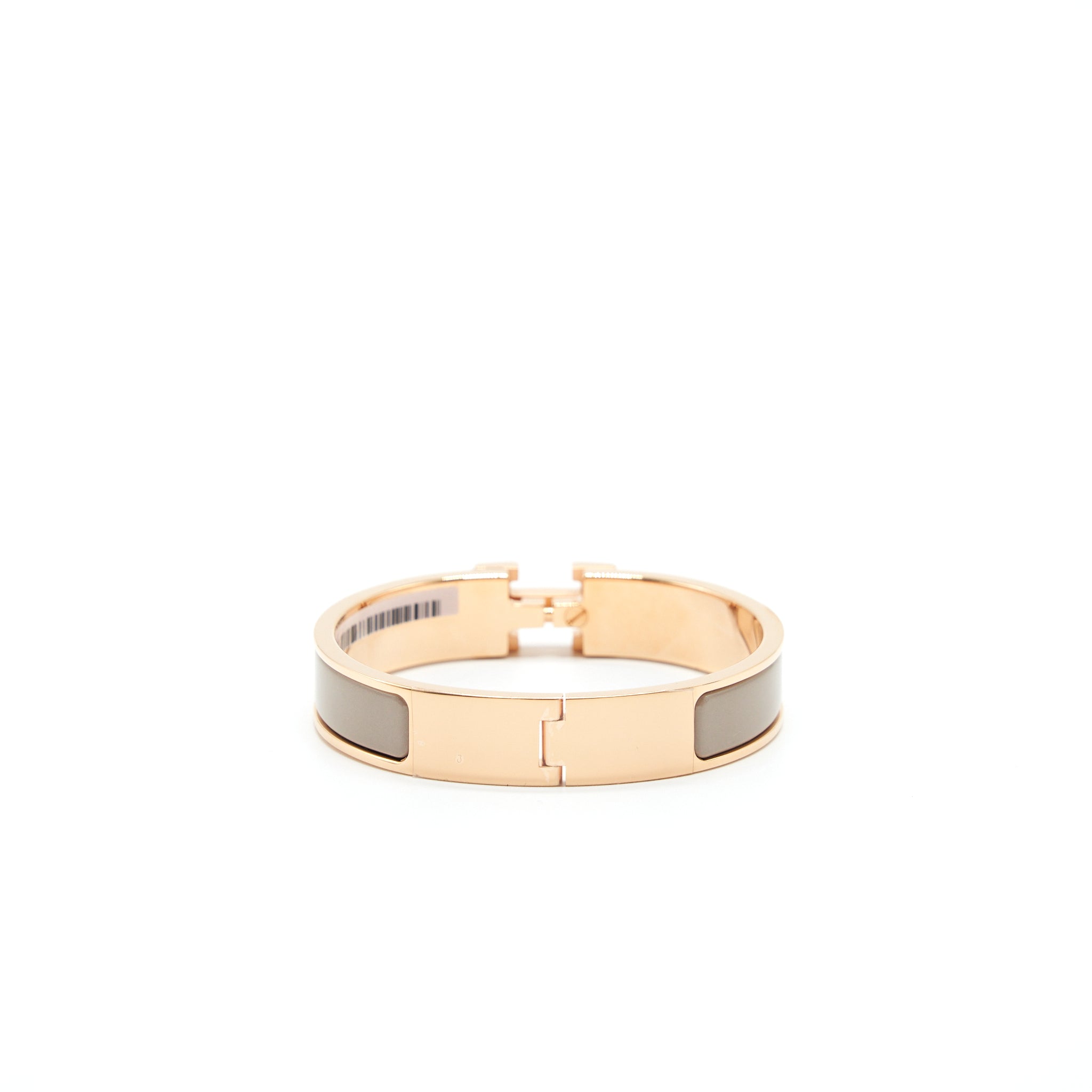 HERMES CLIC H BRACELET MARRON GLACÉ RGHW