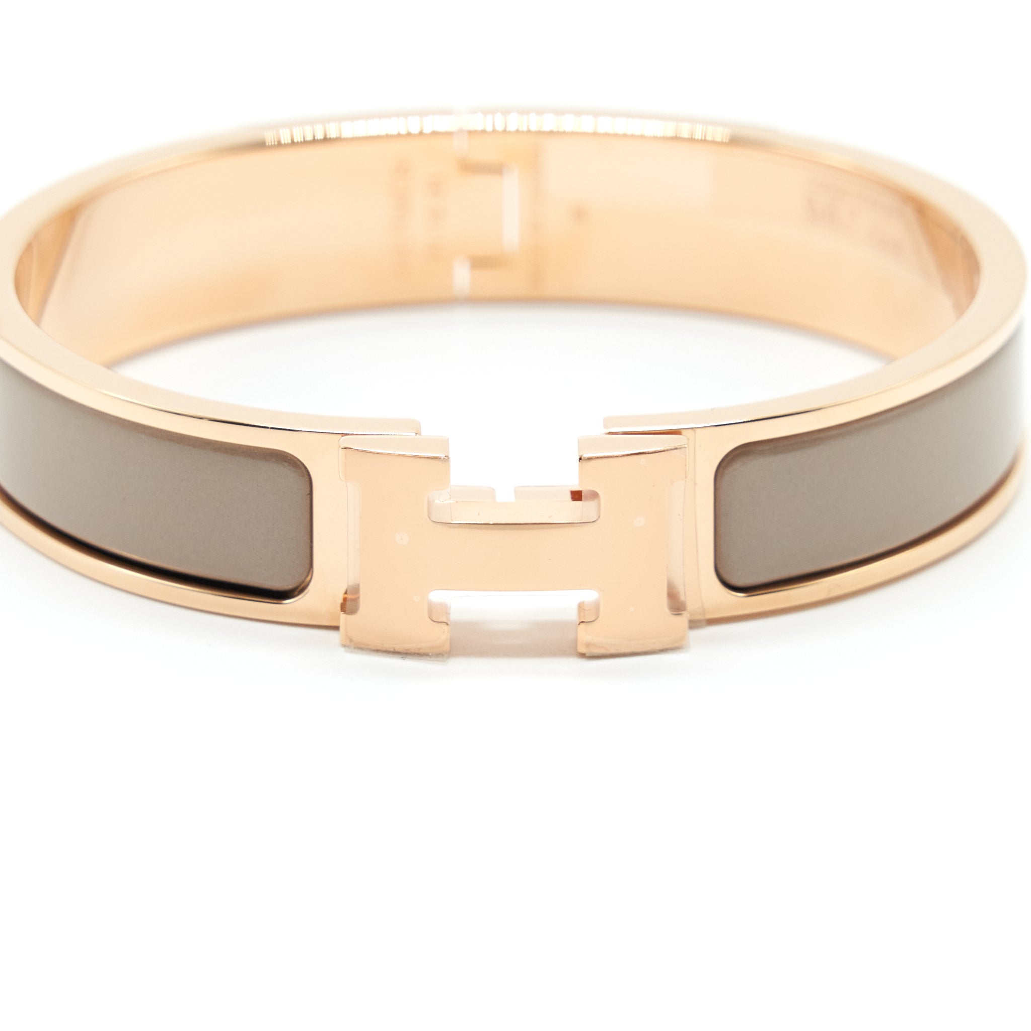 HERMES CLIC H BRACELET MARRON GLACÉ RGHW