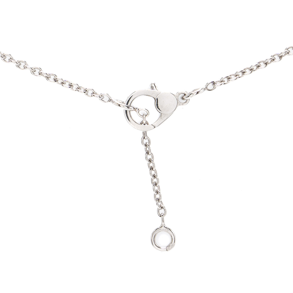 HERMES FINESSE PENDANT NECKLACE WHITE GOLD DIAMONDS