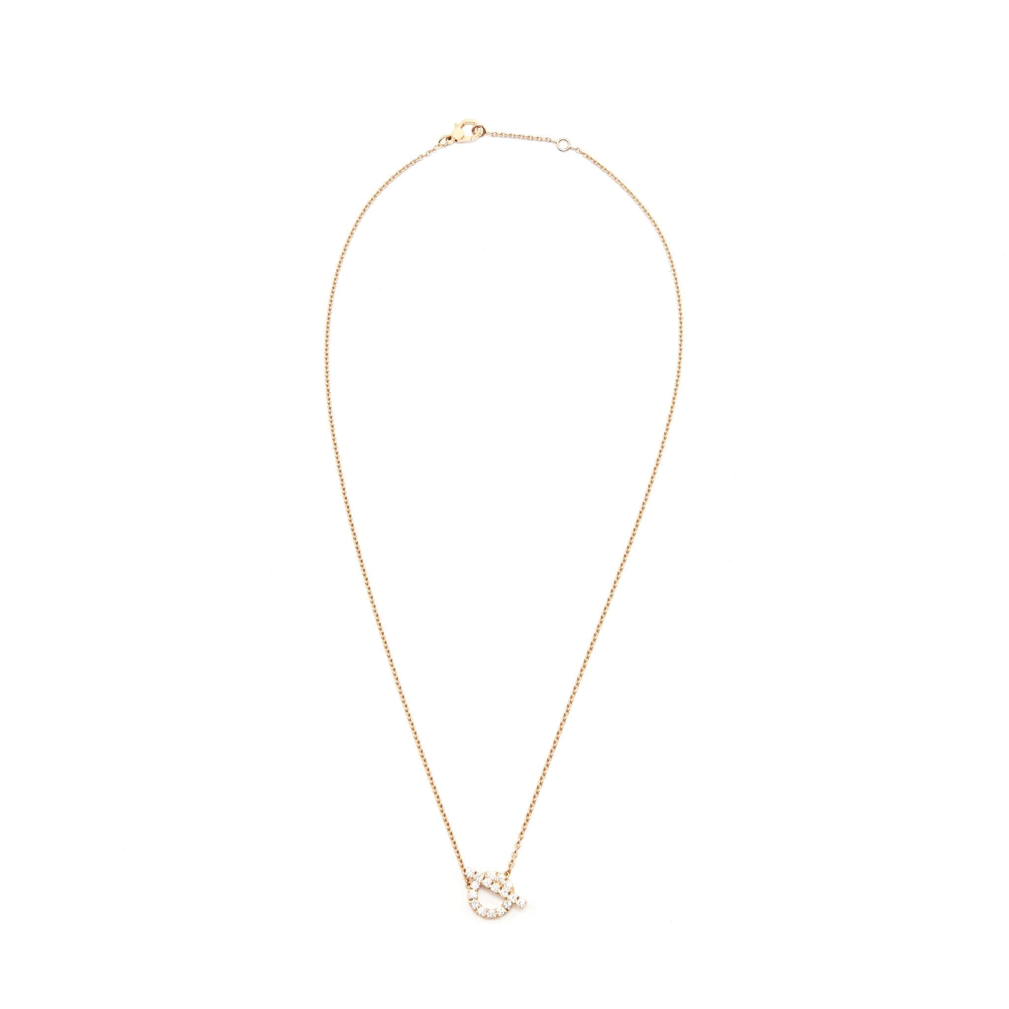HERMES FINESSE NECKLACE ROSEGOLD WITH DIAMONDS
